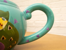 Load image into Gallery viewer, Laurel Burch ceramic teapot Five Whimsical Cats