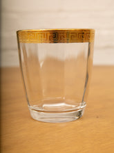 Load image into Gallery viewer, Set of 4 Vintage Italian Crystal Double Old Fashioned 24K Gold Glasses