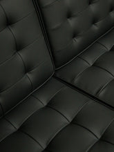 Load image into Gallery viewer, Sleek Executive Sofa in Black Faux Leather