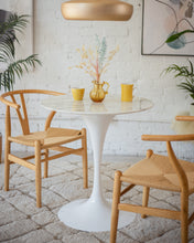 Load image into Gallery viewer, Daisy Faux Marble 28 in Cafe Table, White
