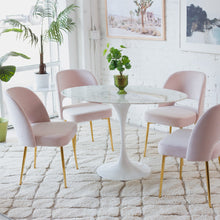Load image into Gallery viewer, Daisy Faux Marble 48 in Oval Dining Table