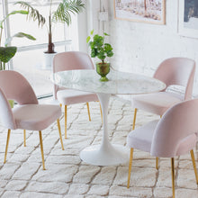 Load image into Gallery viewer, Daisy Faux Marble 48 in Oval Dining Table