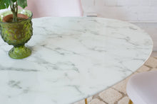 Load image into Gallery viewer, Daisy Faux Marble 48 in Oval Dining Table
