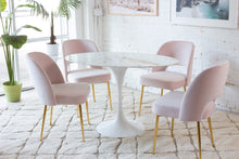 Load image into Gallery viewer, Daisy Faux Marble 48 in Oval Dining Table