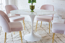 Load image into Gallery viewer, Daisy Faux Marble 48 in Oval Dining Table
