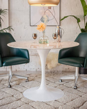 Load image into Gallery viewer, Daisy Faux Marble 40 in Dining Table, White