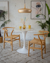 Load image into Gallery viewer, Daisy Faux Marble 28 in Cafe Table, White