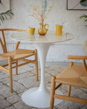 Load image into Gallery viewer, Daisy Faux Marble 28 in Cafe Table, White