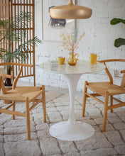 Load image into Gallery viewer, Daisy Faux Marble 28 in Cafe Table, White