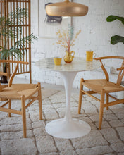 Load image into Gallery viewer, Daisy Faux Marble 28 in Cafe Table, White