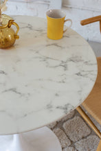 Load image into Gallery viewer, Daisy Faux Marble 28 in Cafe Table, White
