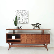 Load image into Gallery viewer, Scandinavian Walnut Credenza with Shelf