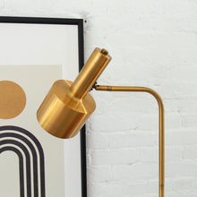 Load image into Gallery viewer, Janae Gold and Marble Table Floor Lamp