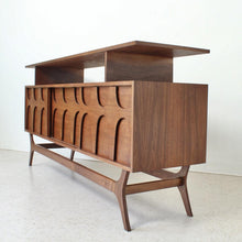 Load image into Gallery viewer, Scandinavian Walnut Credenza with Shelf