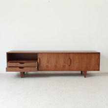 Load image into Gallery viewer, Low Profile Walnut Media Credenza