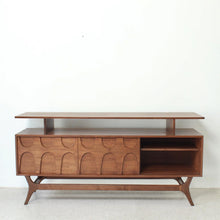 Load image into Gallery viewer, Scandinavian Walnut Credenza with Shelf