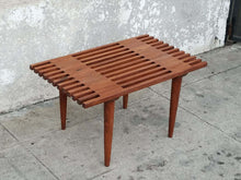 Load image into Gallery viewer, Short Wood Slat Bench