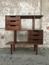 Load image into Gallery viewer, Wood Double Stacked Bookshelf in American Walnut