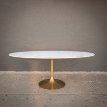 Load image into Gallery viewer, Oval Tulip Table with Gold Base (78L)