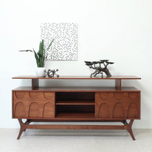 Load image into Gallery viewer, Scandinavian Walnut Credenza with Shelf