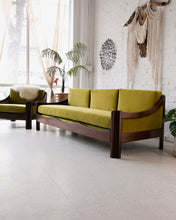 Load image into Gallery viewer, Chartreuse Velvet Sofa