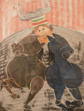 Load image into Gallery viewer, (L'Acrobate by Graciela Rodo Boulanger Lithograph Framed