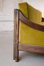 Load image into Gallery viewer, Chartreuse Velvet Sofa
