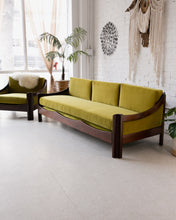 Load image into Gallery viewer, Chartreuse Velvet Sofa
