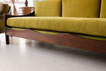 Load image into Gallery viewer, Chartreuse Velvet Sofa