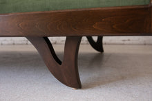 Load image into Gallery viewer, 96" Desmond Walnut Framed Sofa in Olive Green