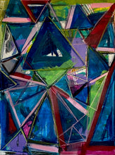 Load image into Gallery viewer, Multicolored Acrylic and Pastel on Canvas, Framed