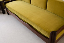 Load image into Gallery viewer, Chartreuse Velvet Sofa