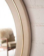 Load image into Gallery viewer, 80s mauve and gold round mirror
