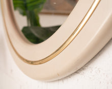 Load image into Gallery viewer, 80s mauve and gold round mirror