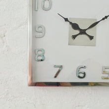 Load image into Gallery viewer, Silver Modern 1970&#39;s Style Clock
