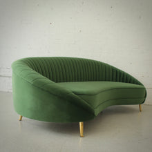 Load image into Gallery viewer, Curved Sofa in Emerald Green