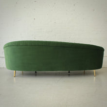Load image into Gallery viewer, Curved Sofa in Emerald Green