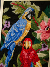 Load image into Gallery viewer, Parrots Vintage Embroidered Art