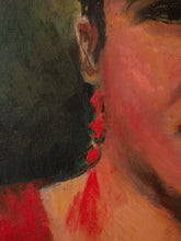 Load image into Gallery viewer, Original Oil Portrait Painting of Lady In Red
