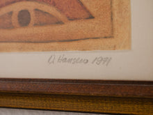 Load image into Gallery viewer, Totem by Diana Hansen done in intaglio 1942