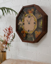 Load image into Gallery viewer, Boho 1970’s Dried Flower Clock