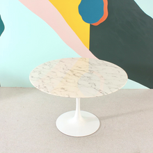Load image into Gallery viewer, Daisy Faux Marble 48 in Dining Table, White