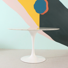 Load image into Gallery viewer, Daisy Faux Marble 48 in Dining Table, White
