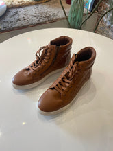 Load image into Gallery viewer, Camel Colored Steve Madden High Tops (9M)