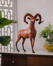 Load image into Gallery viewer, Ram Leather Sculpture
