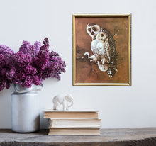 Load image into Gallery viewer, Small Vintage Owl Framed #2
