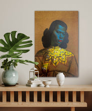 Load image into Gallery viewer, Woman in Green on Canvas