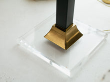 Load image into Gallery viewer, Brass Lucite Torchiere Floor Lamp
