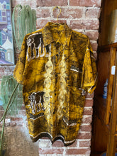 Load image into Gallery viewer, Vintage Gold Hawaiian Shirt with Elephant Motif