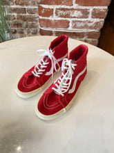 Load image into Gallery viewer, Red Canvas High Top Vans (10M)